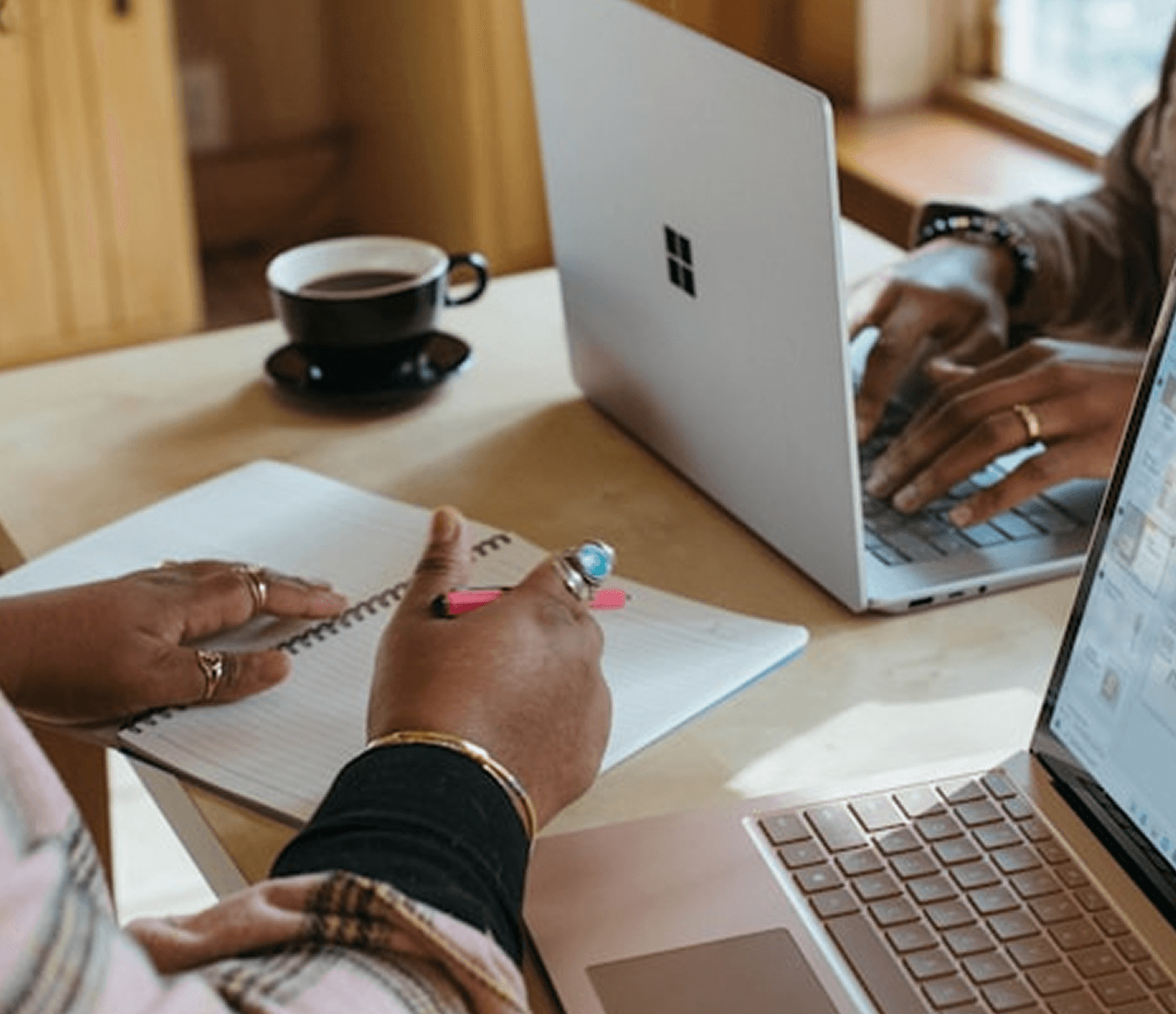 Professional working on MBA resume